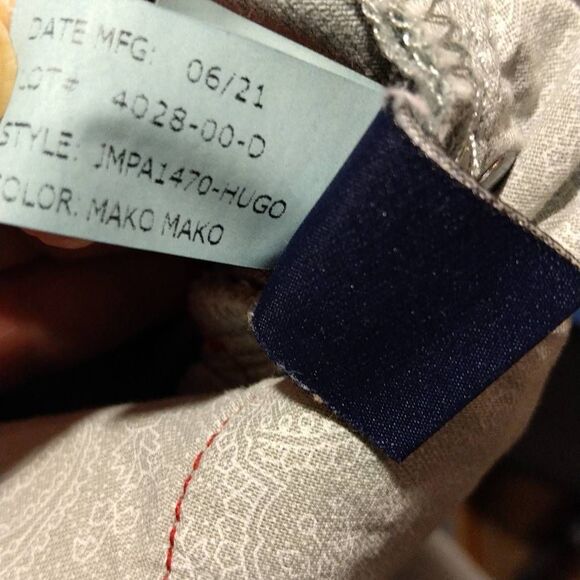 Johnnie O Hugo 5 Pocket Men's Pants 33x34 Mako Mako Color - Picture 12 of 13